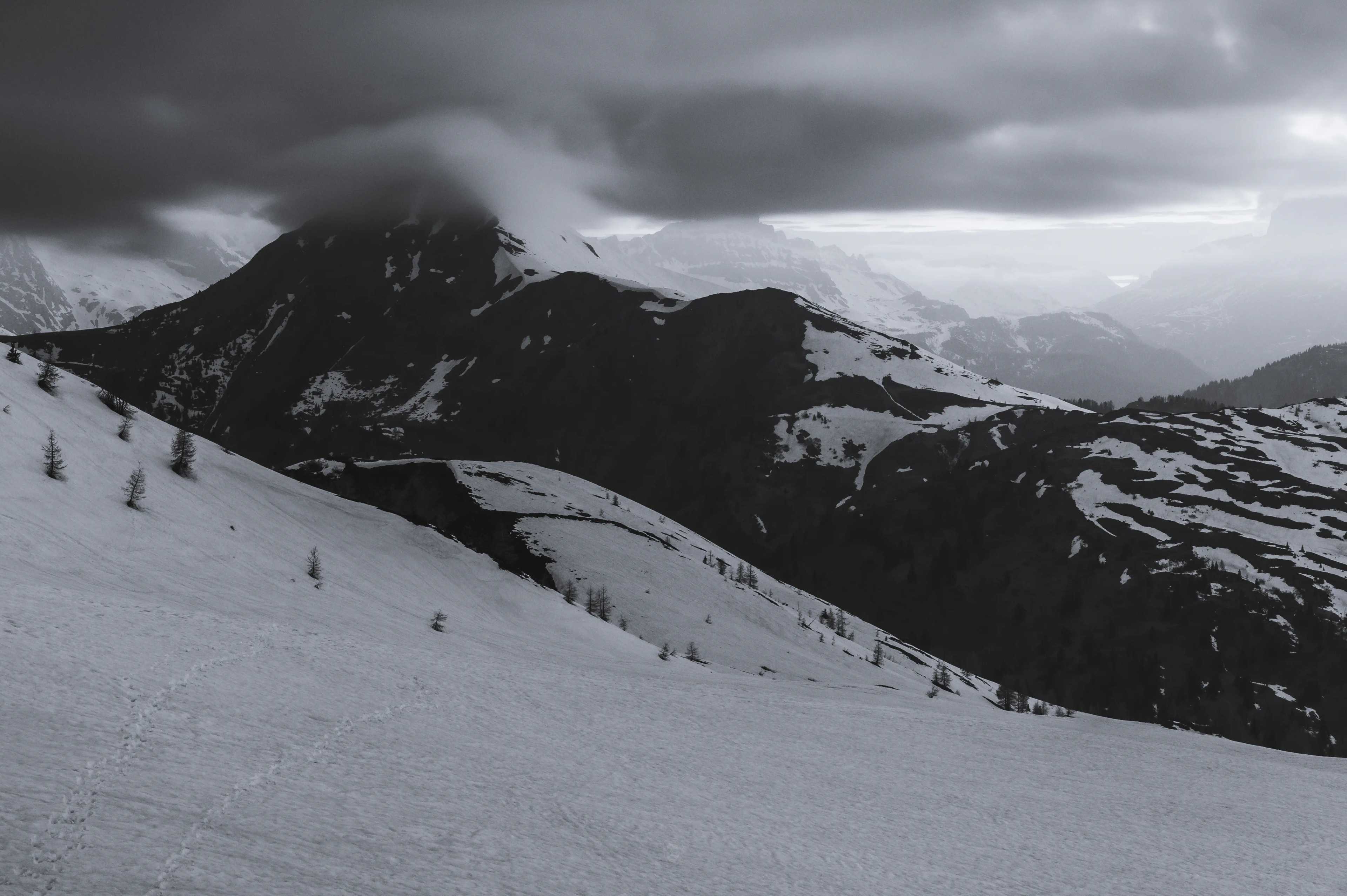 Shrouded Winter Peaks