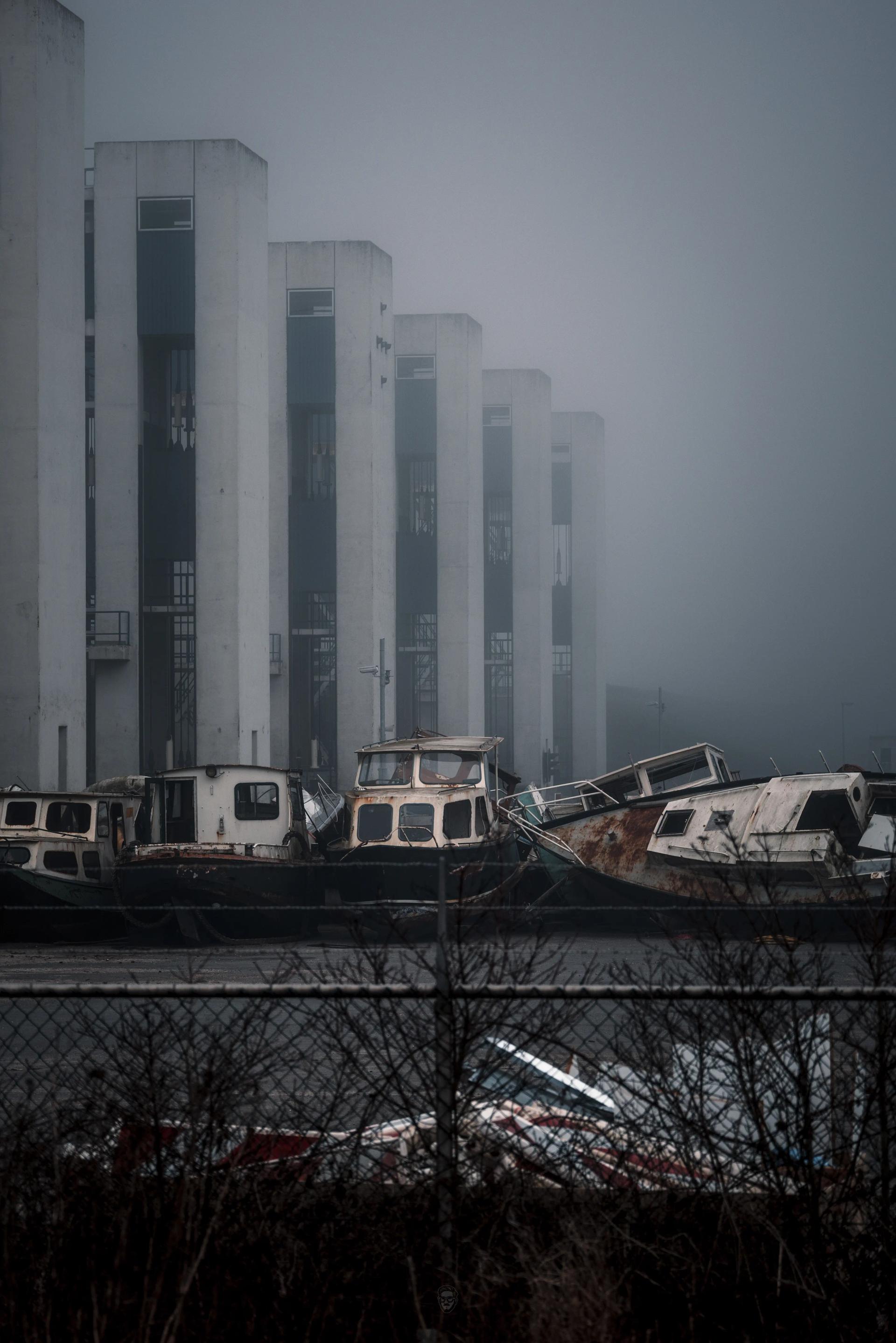 Foggy Boats Rusting