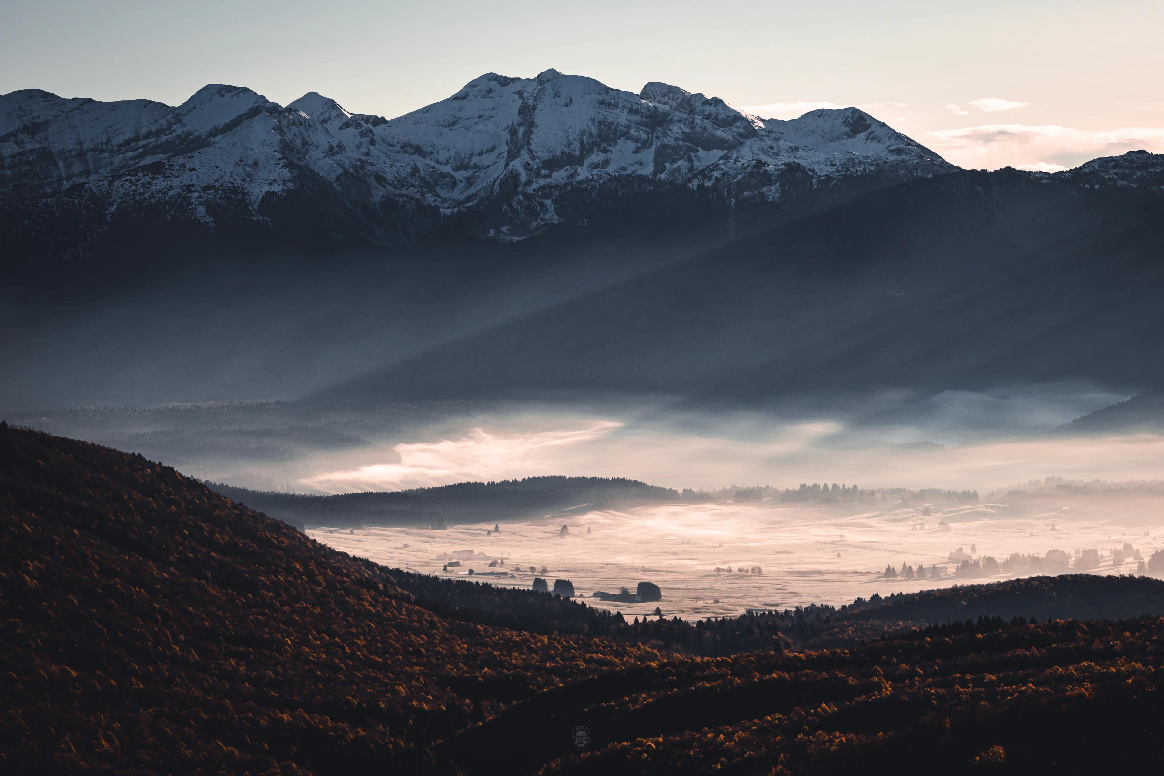 Misty Morning Plateau in the Italian Dolomites